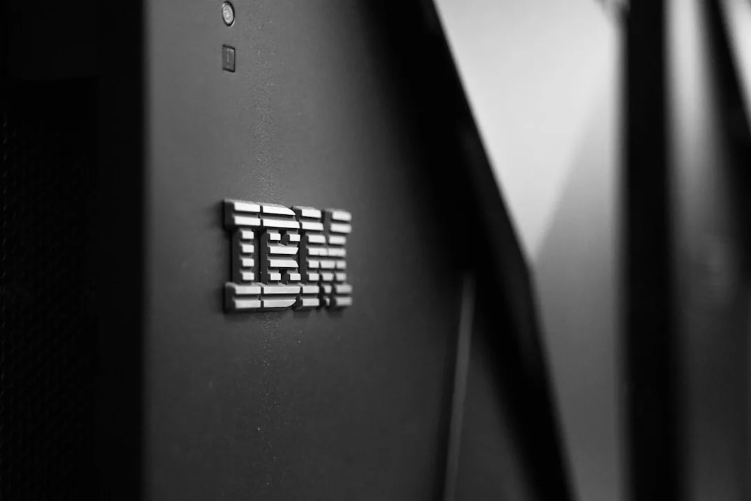 IBM market graphic with a falling stock chart after the company warned second-quarter results missed expectations.