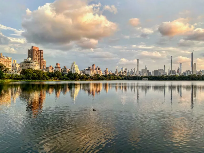 Residential buildings near Central Park in Manhattan as New York City investigates a Legionnaires’ disease outbreak.