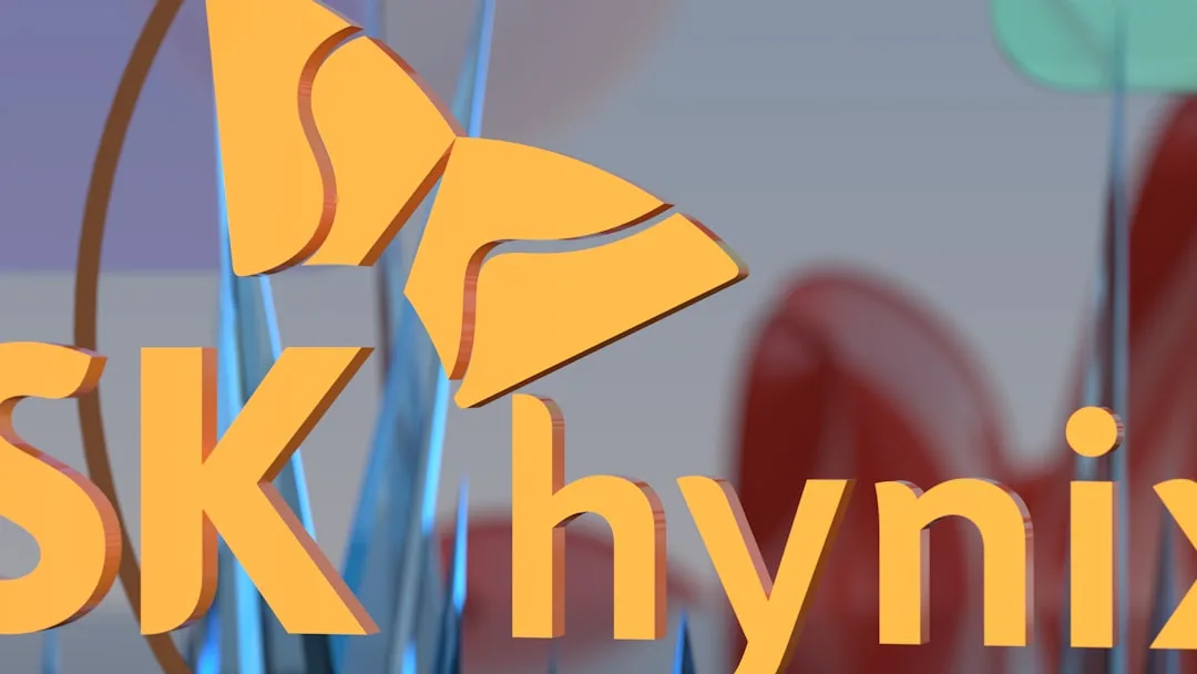Stock market graphic showing SK Hynix shares falling amid renewed concerns about AI-driven chip demand