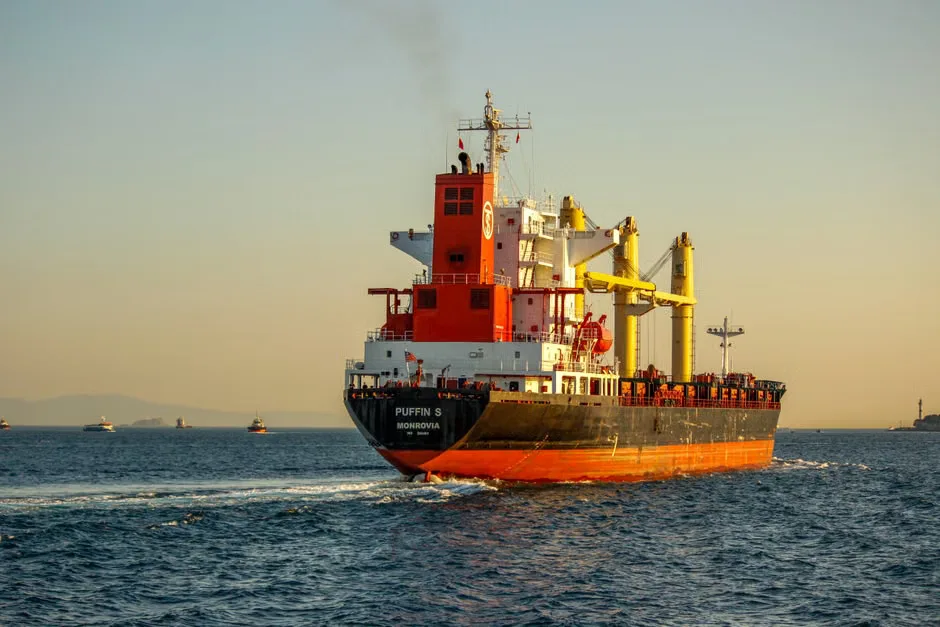 Commercial tankers travel through the Strait of Hormuz amid maritime security concerns.